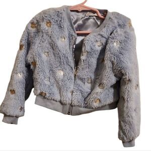 Fuzzy heart‎ ❤️ zip-up jacket